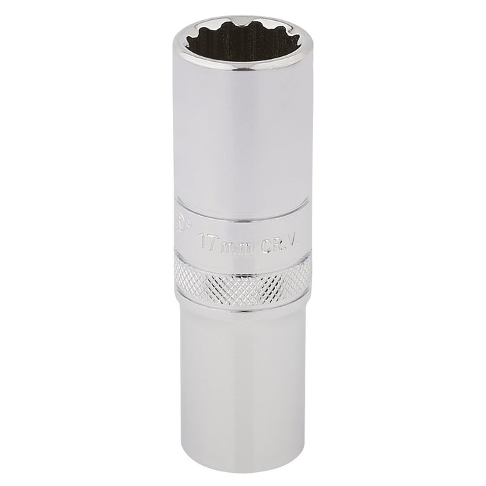 Draper-HI-TORQ®-12-Point-Deep-Socket,-1/2"-Sq.-Dr.,-17mm