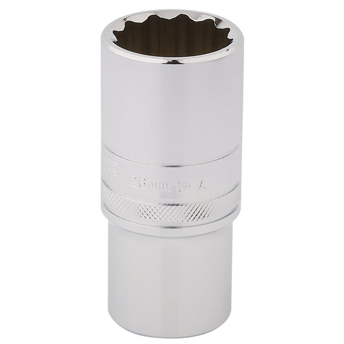 Draper-HI-TORQ®-12-Point-Deep-Socket,-1/2"-Sq.-Dr.,-26mm