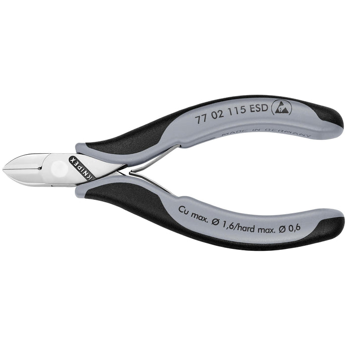 KNIPEX-77-02-115-ESD-Electronics-Diagonal-Cutters,-117mm