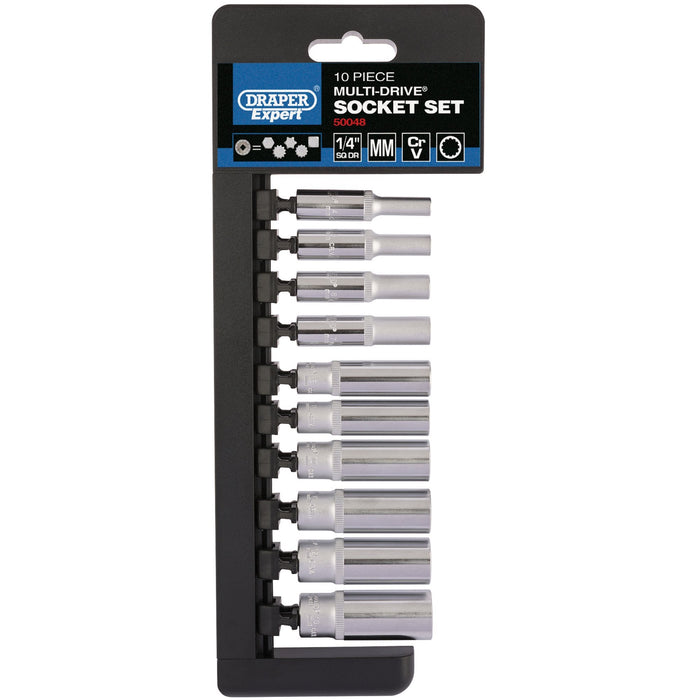 Multi-Drive®-Metric-Deep-Socket-Set,-1/4"-Sq.-Dr.-(10-Piece)