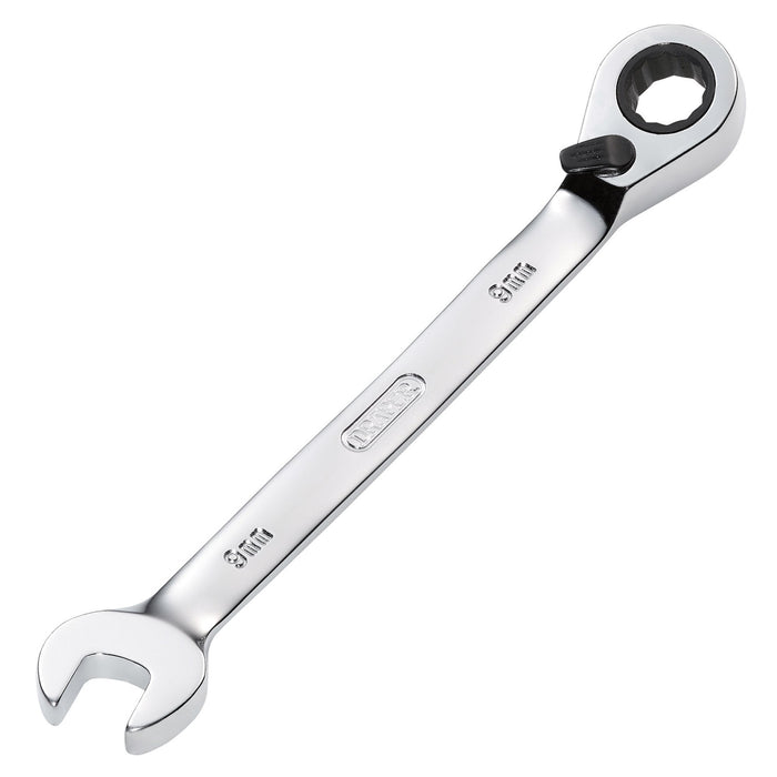 Draper-HI-TORQ®-Metric-Reversible-Ratcheting-Combination-Spanner,-9mm