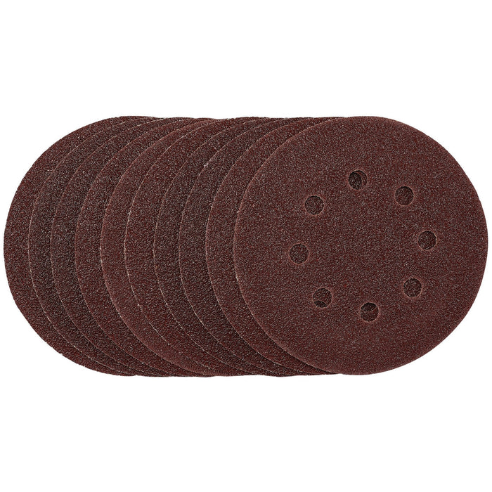 Punched-Sanding-Discs,-125mm,-Hook-&-Loop,-40-Grit,-(Pack-of-10)