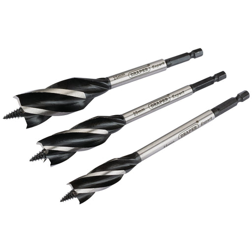 Draper-Expert-4-Fluted-Auger-Bit-Set,-165mm-(3-Piece)