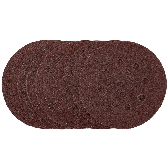 Punched-Sanding-Discs,-125mm,-Hook-&-Loop,-80-Grit,-(Pack-of-10)