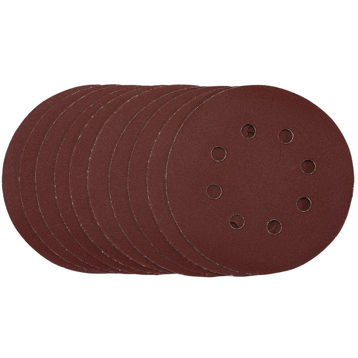 Punched-Sanding-Discs,-125mm,-Hook-&-Loop,-240-Grit,-(Pack-of-10)