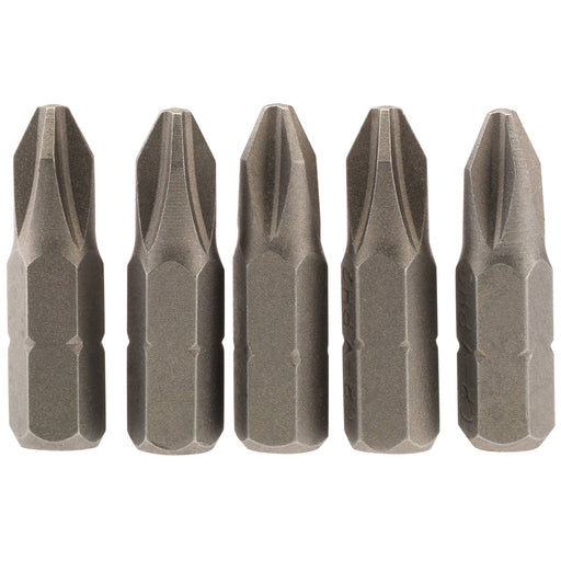 Cross-Slot-Insert-Bit,-1/4"-Hex,-25mm-Long,-No.2-(Pack-of-5)