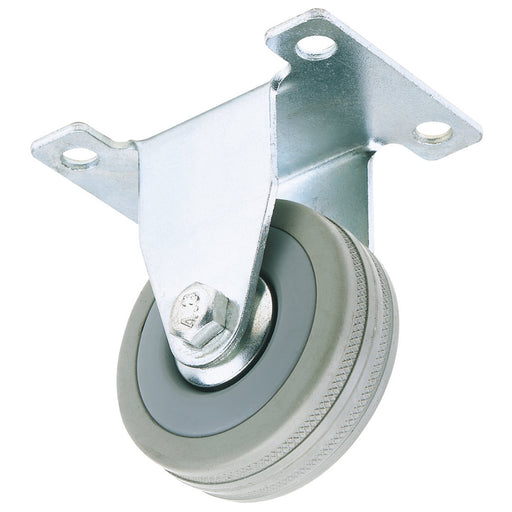 Fixed-Plate-Fixing-Rubber-Castor,-50mm-Diameter,-S.W.L.-50kg