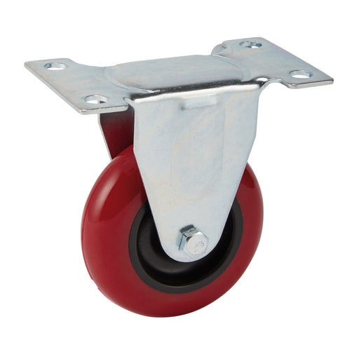 Fixed-Plate-Fixing-Polyurethane-Wheel,-75mm-Diameter,-S.W.L.-100kg