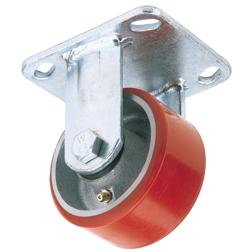 Fixed-Plate-Fixing-Heavy-Duty-Polyurethane-Wheel,-100mm-Diameter,-S.W.L.-250kg