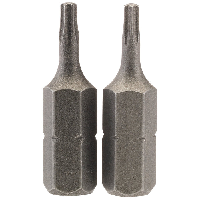 Draper-TX-STAR®-Insert-Bit,-1/4"-Hex,-25mm-Long,-T8-(Pack-of-2)