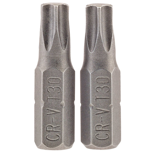 Draper-TX-STAR®-Insert-Bit,-1/4"-Hex,-25mm-Long,-T30-(Pack-of-2)