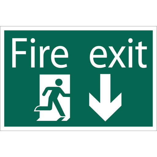 Fire-Exit-Arrow-Down'-Safety-Sign