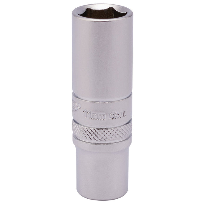 6-Point-Deep-Socket,-1/4"-Sq.-Dr.,-11mm