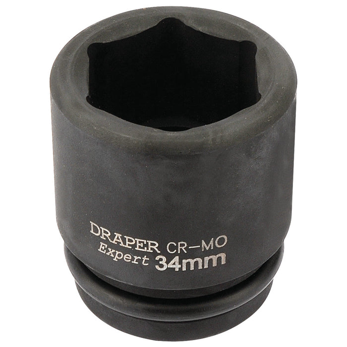 Draper-Expert-HI-TORQ®-6-Point-Impact-Socket,-3/4"-Sq.-Dr.,-34mm