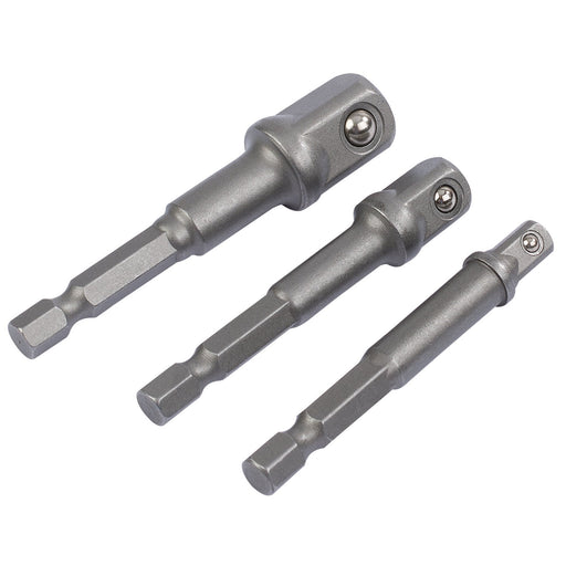 Socket-Adaptor-Set,-1/4"-Hex.-x-1/4",-3/8"-&-1/2"-Sq.-Dr.-(3-Piece)