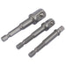 Socket-Adaptor-Set,-1/4"-Hex.-x-1/4",-3/8"-&-1/2"-Sq.-Dr.-(3-Piece)
