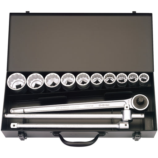 Metric-Socket-Set,-3/4"-Sq.-Dr.-(13-Piece)