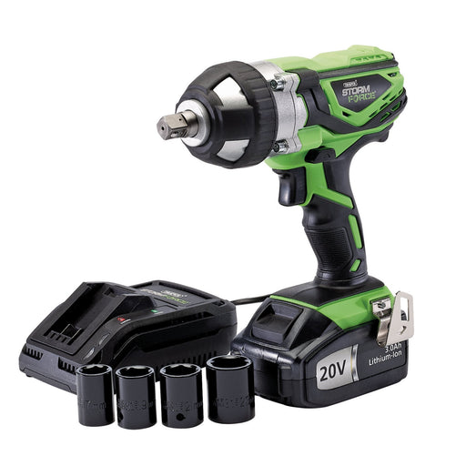Draper-Storm-ForceÂ®-20V-Impact-Wrench,-1/2"-Sq.-Dr.,-400Nm,-1-x-3.0Ah-Battery