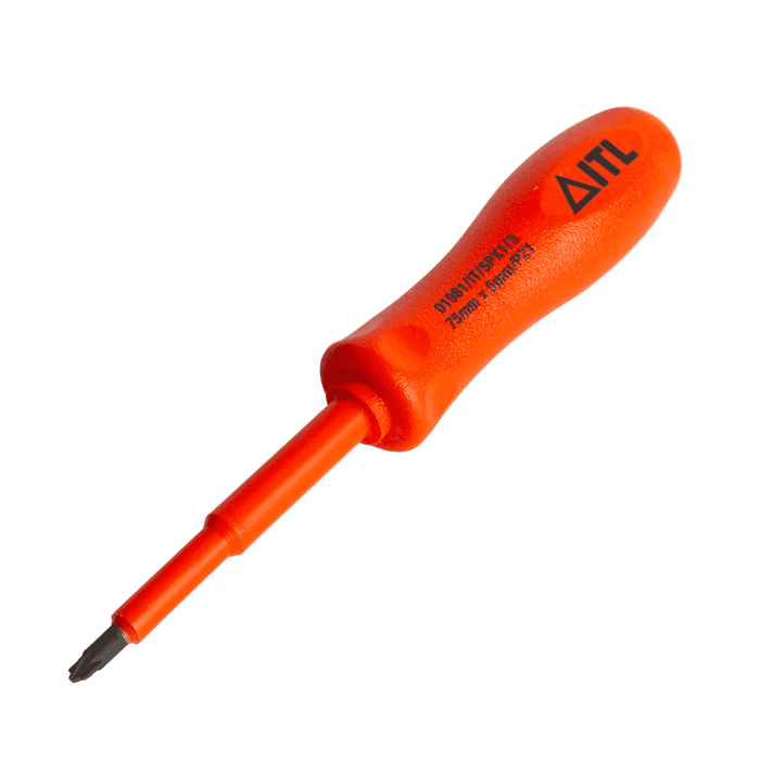 1,000v Insulated Slot/Pozi Distribution Board Screwdriver 75mm x 5 x No.1
