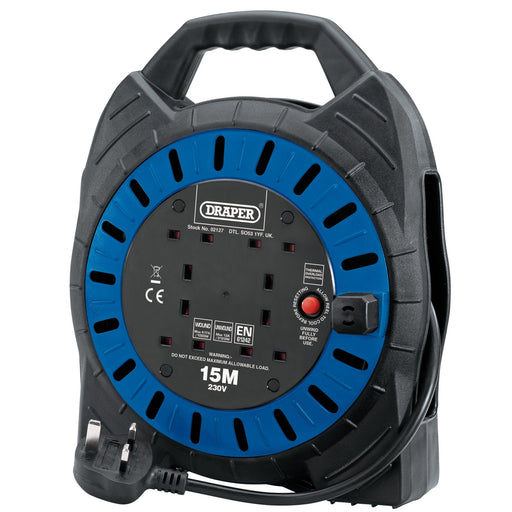 230V-Four-Socket-Cable-Reel,-15m
