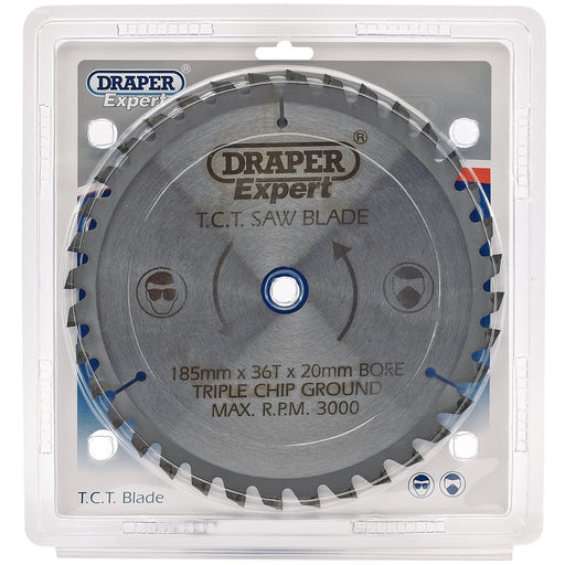 Draper-Expert-TCT-Saw-Blade,-185-x-20mm,-36T