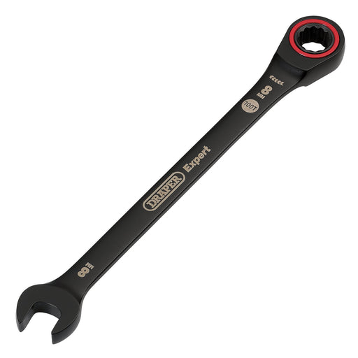 Draper-Expert-HI-TORQÂ®-Metric-Ratchet-Combination-Spanner,-8mm,-Black