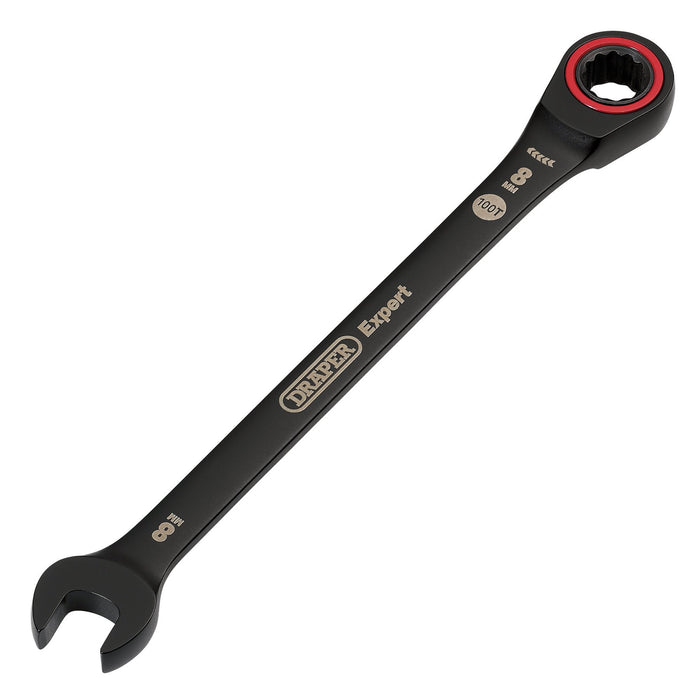 Draper-Expert-HI-TORQÂ®-Metric-Ratchet-Combination-Spanner,-8mm,-Black