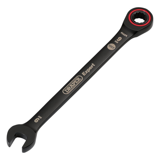 Draper-Expert-HI-TORQÂ®-Metric-Ratchet-Combination-Spanner,-9mm,-Black
