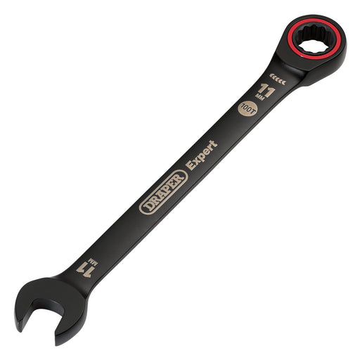 Draper-Expert-HI-TORQ®-Metric-Ratchet-Combination-Spanner,-11mm,-Black