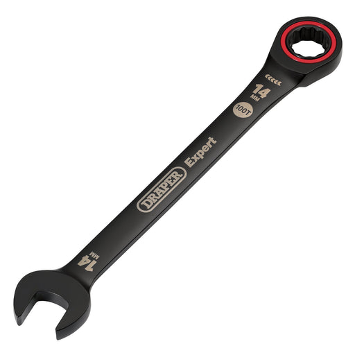 Draper-Expert-HI-TORQÂ®-Metric-Ratchet-Combination-Spanner,-14mm,-Black