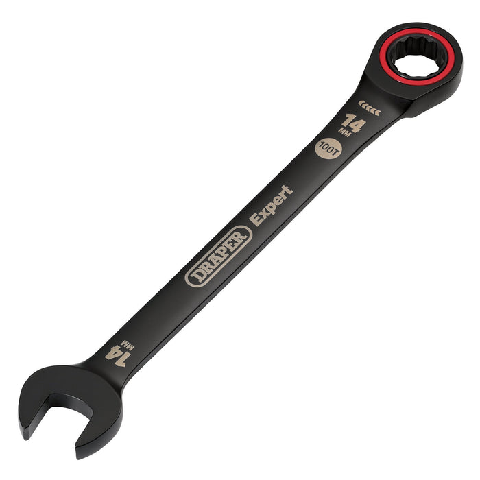 Draper-Expert-HI-TORQÂ®-Metric-Ratchet-Combination-Spanner,-14mm,-Black
