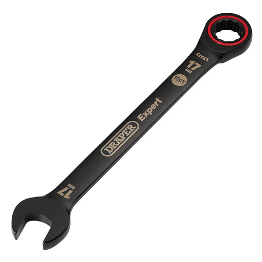 Draper-Expert-HI-TORQ®-Metric-Ratchet-Combination-Spanner,-17mm,-Black