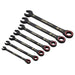 Draper-Expert-HI-TORQ®-Metric-Ratchet-Combination-Spanner-Set,-Black-(7-Piece)
