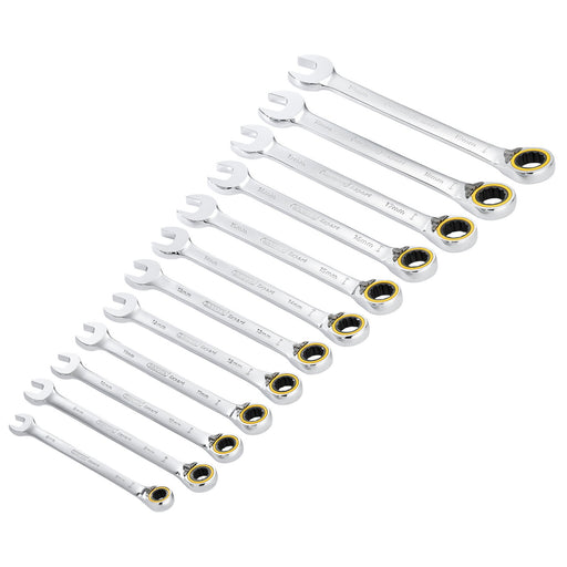 Draper-Expert-HI-TORQ®-Metric-Reversible-Ratchet-Combination-Spanner-Set-(12-Piece)