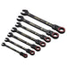 Draper-Expert-HI-TORQÂ®-Metric-Flexible-Head-Ratchet-Combination-Spanner-Set,-Black-(7-Piece)