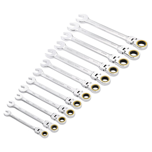 Draper-Expert-HI-TORQÂ®-Metric-Flexible-Head-Ratchet-Combination-Spanner-Set-(12-Piece)