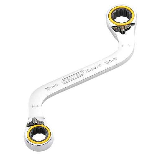 Draper-Expert-HI-TORQ®-Double-Ring-Ratchet-S-Shape-Spanner,-10-x-12mm