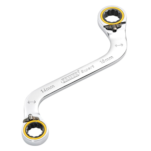 Draper-Expert-HI-TORQÂ®-Double-Ring-Ratchet-S-Shape-Spanner,-14-x-16mm