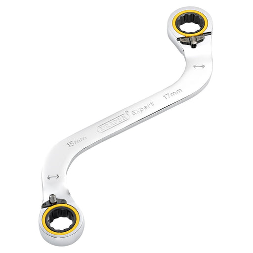 Draper-Expert-HI-TORQÂ®-Double-Ring-Ratchet-S-Shape-Spanner,-15-x-17mm