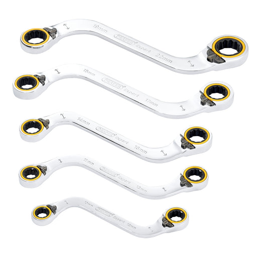 Draper-Expert-HI-TORQÂ®-Double-Ring-Ratchet-S-Shape-Spanner-Set-(5-Piece)