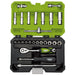 Draper-Expert-Metric-Socket-Set,-1/4"-Sq.-Dr.,-Green-(25-Piece)