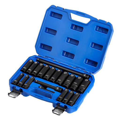 Draper-HI-TORQ®-Metric-Deep-Impact-Socket-Set,-1/2"-Sq.-Dr.-(19-Piece)