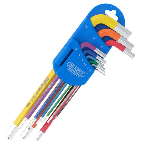 Draper-Expert-Metric-Long-Arm-Hex-Key-Set,-Colour-Coded-(9-Piece)