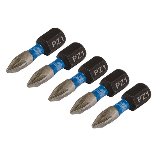 Draper-Expert-PZ-Type-Impact-Screwdriver-Bits,-No.1-x-25mm,-1/4"-Hex-(Pack-of-5)
