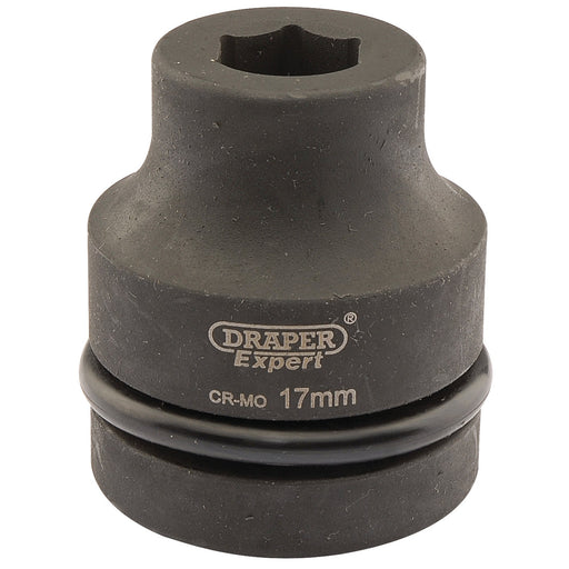 Draper-Expert-HI-TORQ®-6-Point-Impact-Socket,-1"-Sq.-Dr.,-17mm