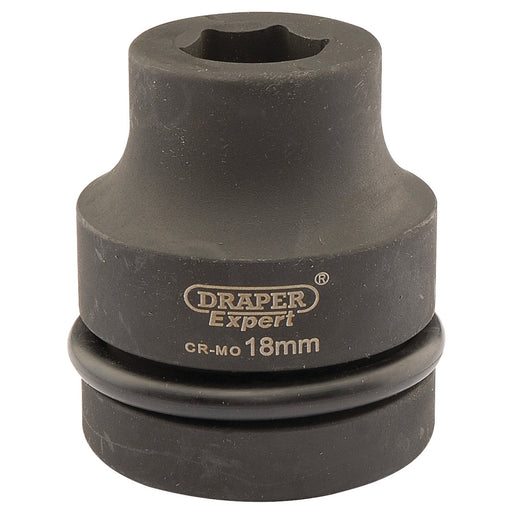 Draper-Expert-HI-TORQÂ®-6-Point-Impact-Socket,-1"-Sq.-Dr.,-18mm