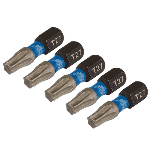 Draper-Expert-TX-STARÂ®-Impact-Screwdriver-Bits,-T27-x-25mm,-1/4"-Hex-(Pack-of-5)
