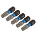 Draper-Expert-TX-STAR®-Impact-Screwdriver-Bits,-T30-x-25mm,-1/4"-Hex-(Pack-of-5)