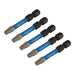 Draper-Expert-TX-STAR®-Impact-Screwdriver-Bits,-T27-x-50mm,-1/4"-Hex-(Pack-of-5)
