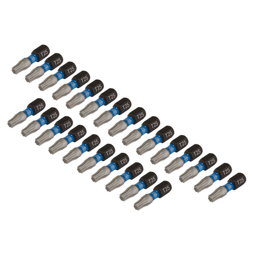 Draper-Expert-TX-STARÂ®-Impact-Screwdriver-Bits,-T25-x-25mm,-1/4"-Hex-(Pack-of-25)